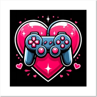 Valentines day design for gamer Posters and Art